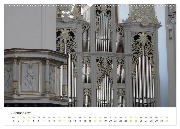 Produktbild: Fantastische Welt der Orgeln (hochwertiger Premium Wandkalender 2026 DIN A2 quer), Kunstdruck in Hochglanz