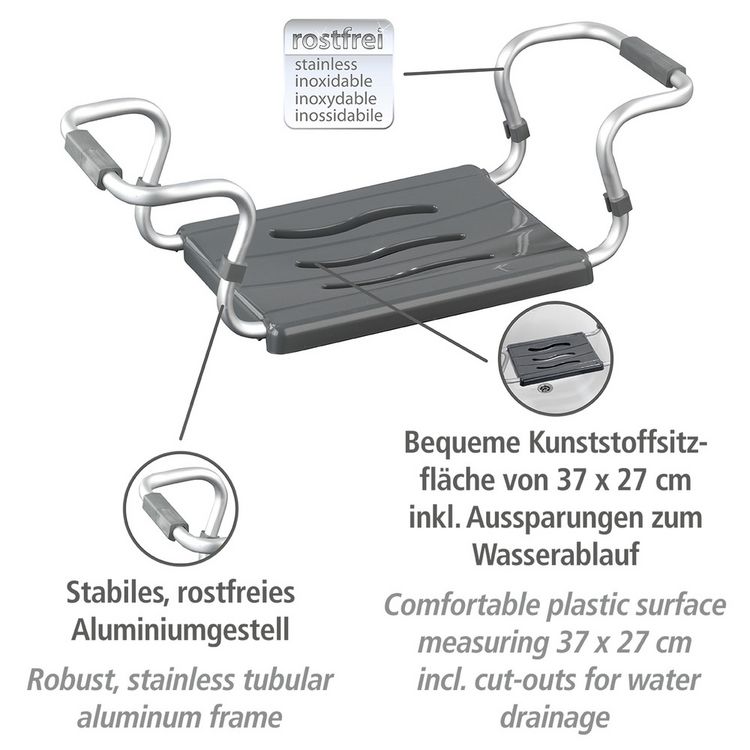 Produktbild: Badewannensitz Mod. Secura Silber, 120 kg Tragkraft
