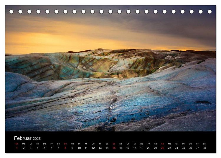 Produktbild: Island - Wundervolle Landschaften (Tischkalender 2026 DIN A5 quer), CALVENDO Monatskalender
