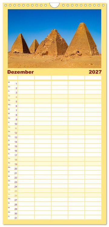 Produktbild: Familienplaner 2027 - Das Erbe der Pharaonen mit 5 Spalten (Wandkalender, 21 x 45 cm) CALVENDO