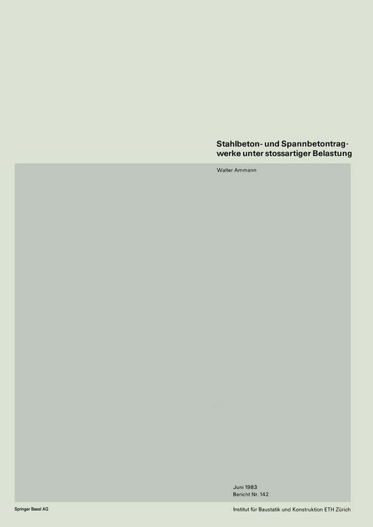 Produktbild: Stahlbeton- und Spannbetontragwerke unter stossartiger Belastung