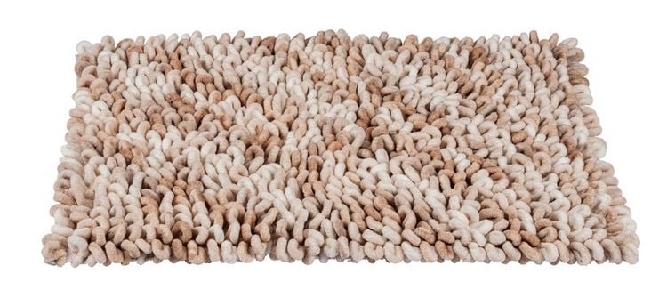 Produktbild: Badteppich Mod. Lerici, weiss-beige, Polyester/Baumwolle, 60x90 cm, rutschhemmend beschichtet,