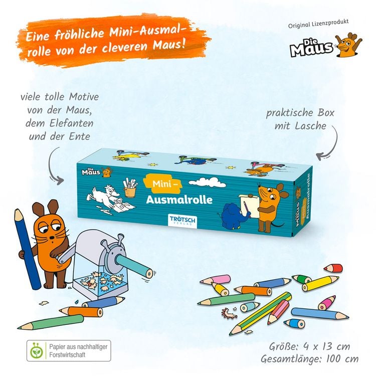Produktbild: Tr&ouml;tsch Die Maus Mini-Ausmalrolle