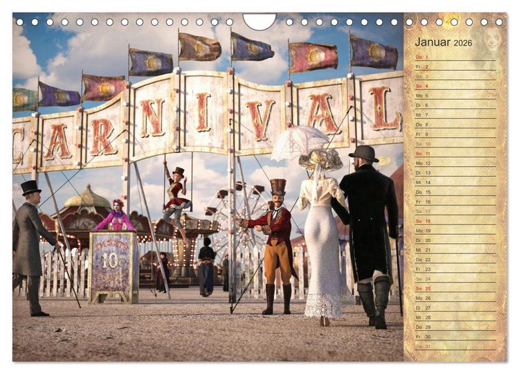 Produktbild: Steampunk Carnival (Wandkalender 2026 DIN A4 quer), CALVENDO Monatskalender