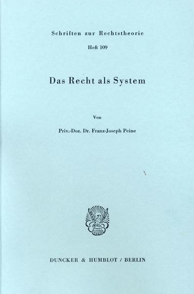 Produktbild: Das Recht als System.