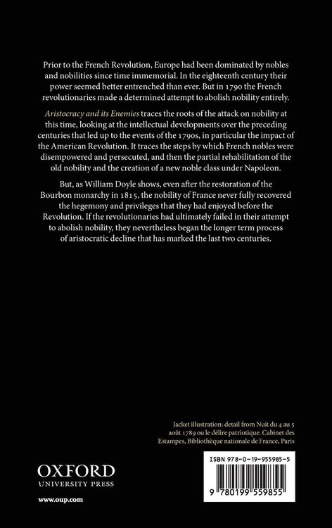 Produktbild: Aristocracy and Its Enemies in the Age of Revolution