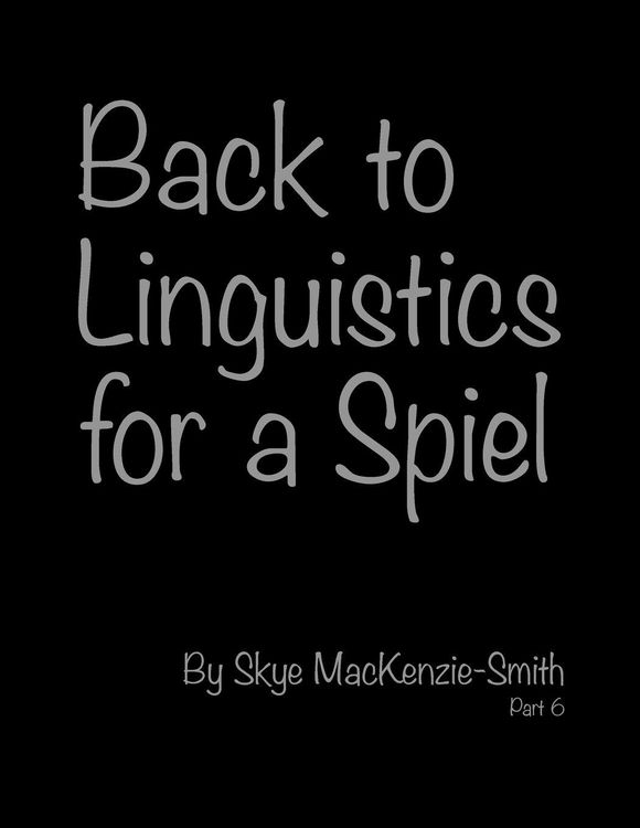 Produktbild: Back to Linguistics for a Spiel, Part 6