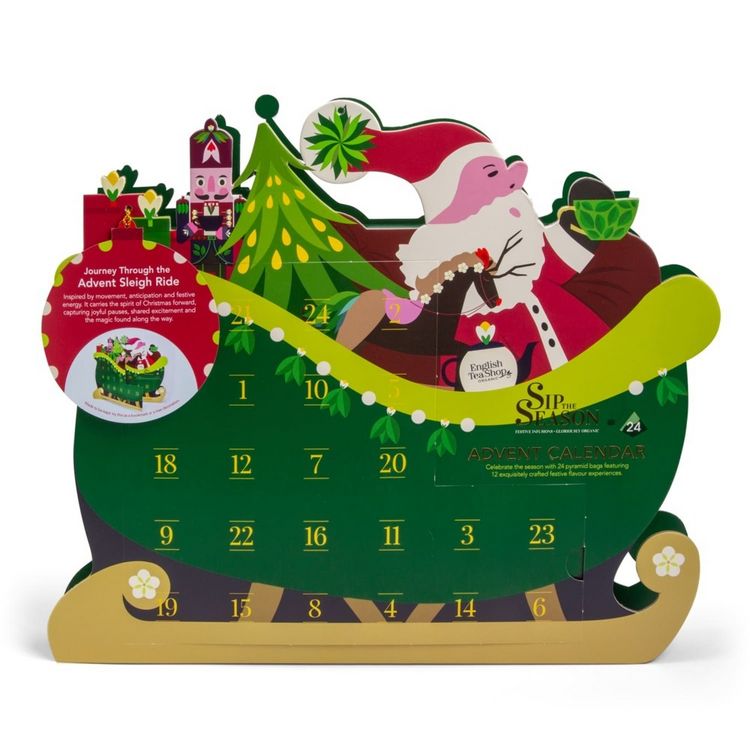 Produktbild: ETS - Tee Adventskalender Schlittenfahrt, BIO, 24 Pyramidenbeutel