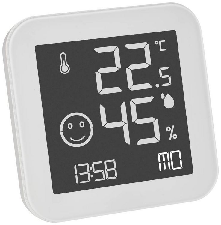 Produktbild: TFA Dostmann BLACK & WHITE Thermo-/Hygrometer Wei&szlig; 30.5054.02