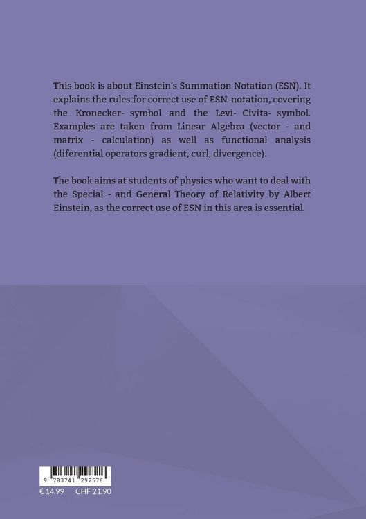 Produktbild: Introduction to Einstein's Summation Notation