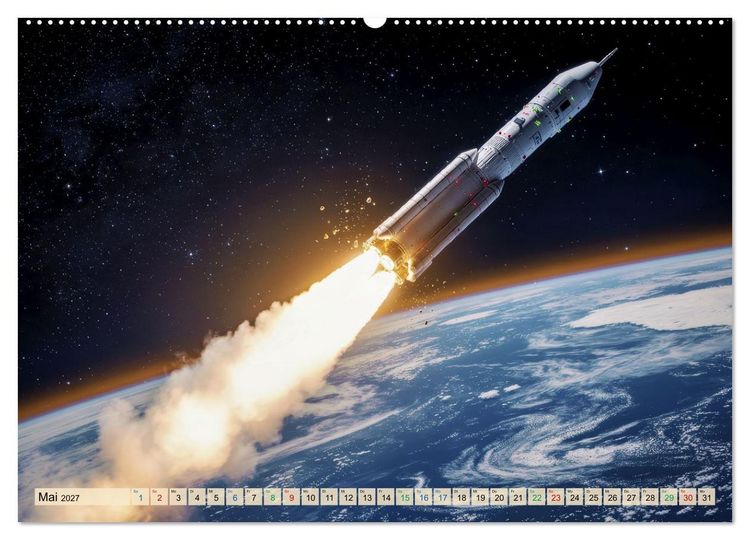 Produktbild: Wettrennen ins All (hochwertiger Premium Wandkalender 2027 DIN A2 quer), Kunstdruck in Hochglanz
