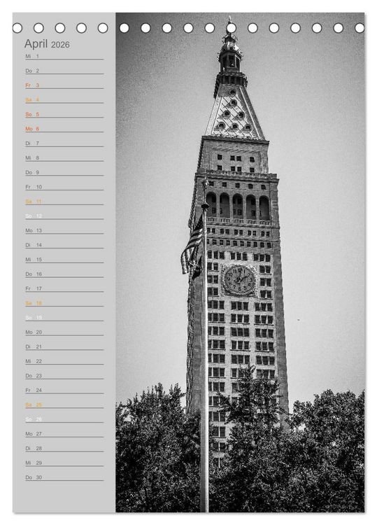 Produktbild: New York Vertical (Tischkalender 2026 DIN A5 hoch), CALVENDO Monatskalender