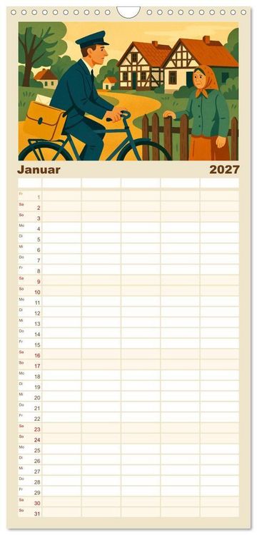 Produktbild: Familienplaner 2027 - Siegfried Lenz mit 5 Spalten (Wandkalender, 21 x 45 cm) CALVENDO