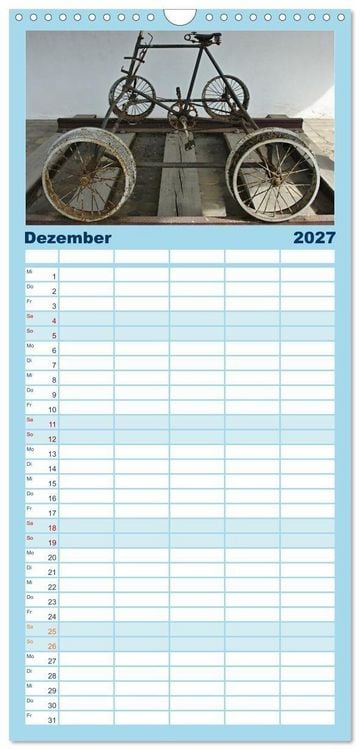 Produktbild: Familienplaner 2027 - Liebe zum Fahrrad mit 5 Spalten (Wandkalender, 21 x 45 cm) CALVENDO