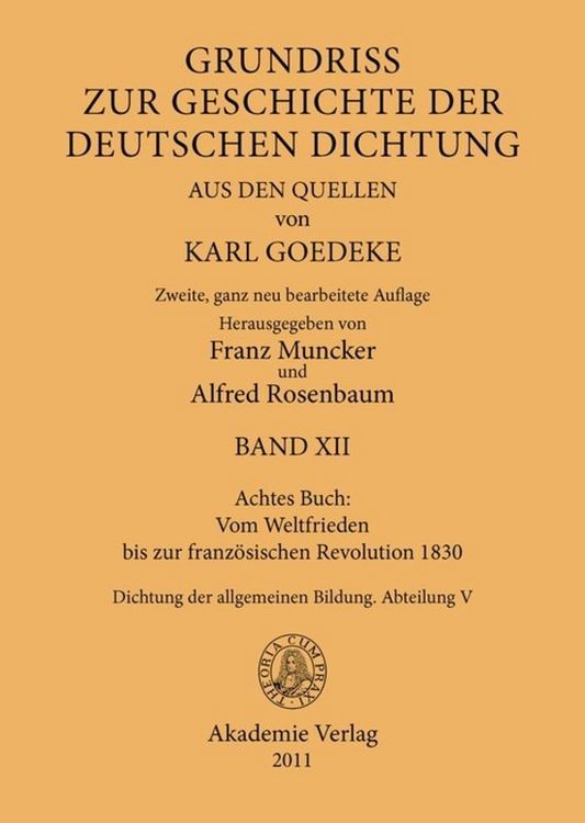 Produktbild: Achtes Buch: Vom Weltfrieden bis zur franz&ouml;sischen Revolution 1830