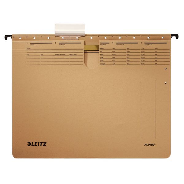 Produktbild: LEITZ H&auml;ngehefter Alpha natronbraun DIN A4 10 St&uuml;ck