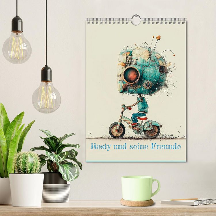 Produktbild: Rosty und seine Freunde (Wandkalender 2026 DIN A4 hoch), CALVENDO Monatskalender