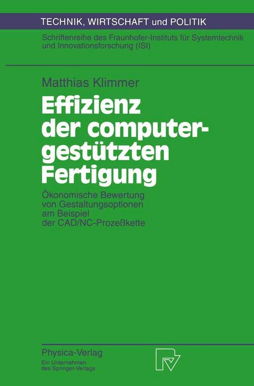 Produktbild: Effizienz der computergest&uuml;tzten Fertigung