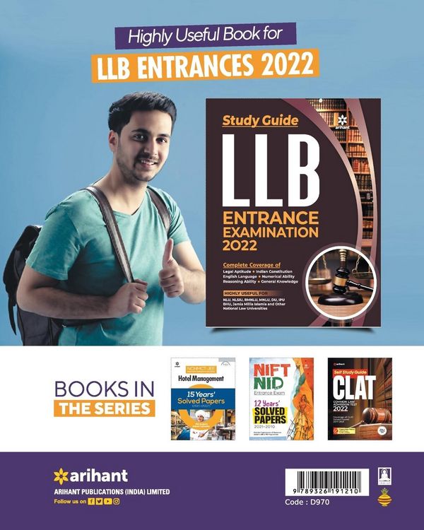 Produktbild: LLB Bachelor of Laws 12 Solved Papers (2021-2010) For 2022 Exams