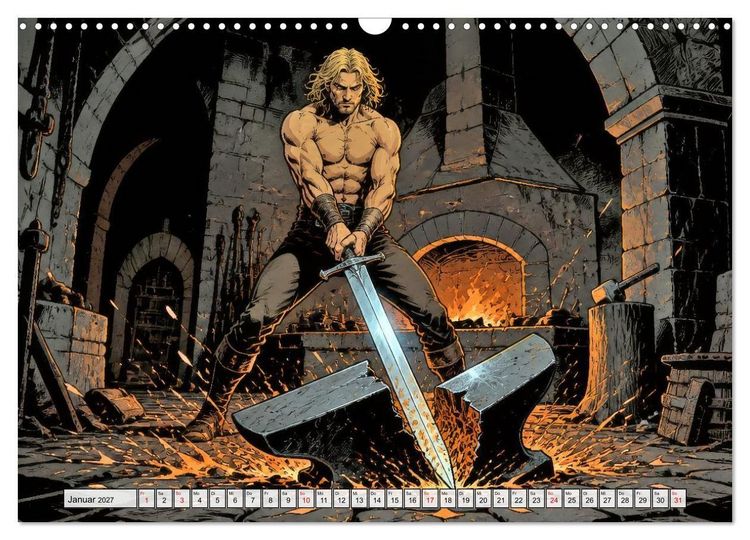 Produktbild: Die Nibelungen: Glanz und Verderben (Wandkalender 2027 DIN A3 quer), CALVENDO Monatskalender