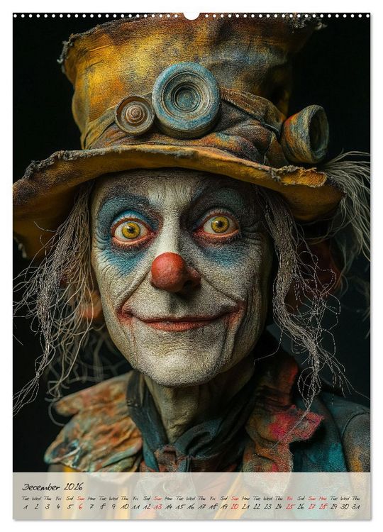 Produktbild: Circus Faces (High Quality Premium Wall Calendar 2026 DIN A2 portrait),CALVENDO 12 Month Wall Calendar