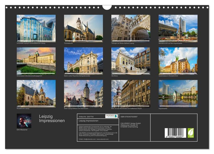 Produktbild: Leipzig Impressionen (Wandkalender 2026 DIN A3 quer), CALVENDO Monatskalender