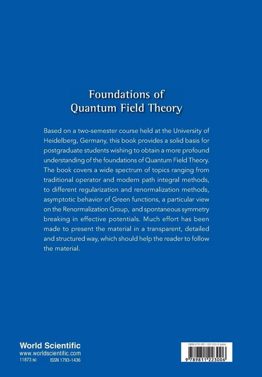 Produktbild: FOUNDATIONS OF QUANTUM FIELD THEORY