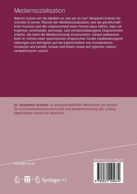 Produktbild: Mediensozialisation