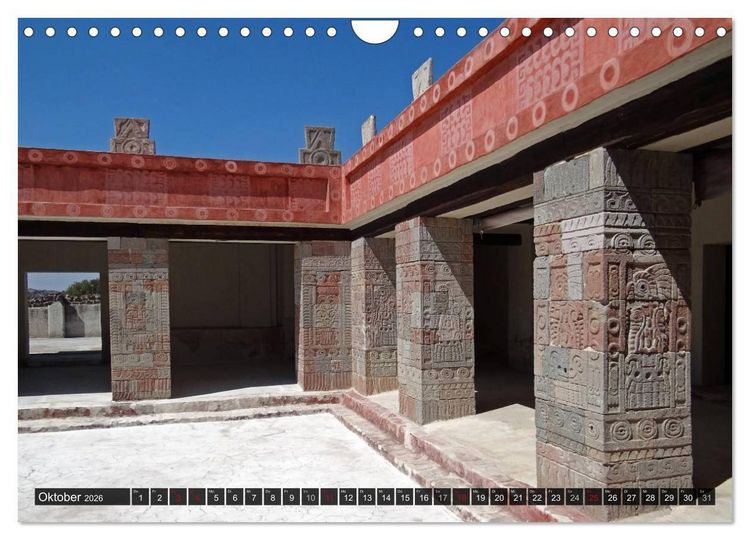 Produktbild: Von Mayas und Azteken - Mexiko, Guatemala und Honduras (Wandkalender 2026 DIN A4 quer), CALVENDO Monatskalender