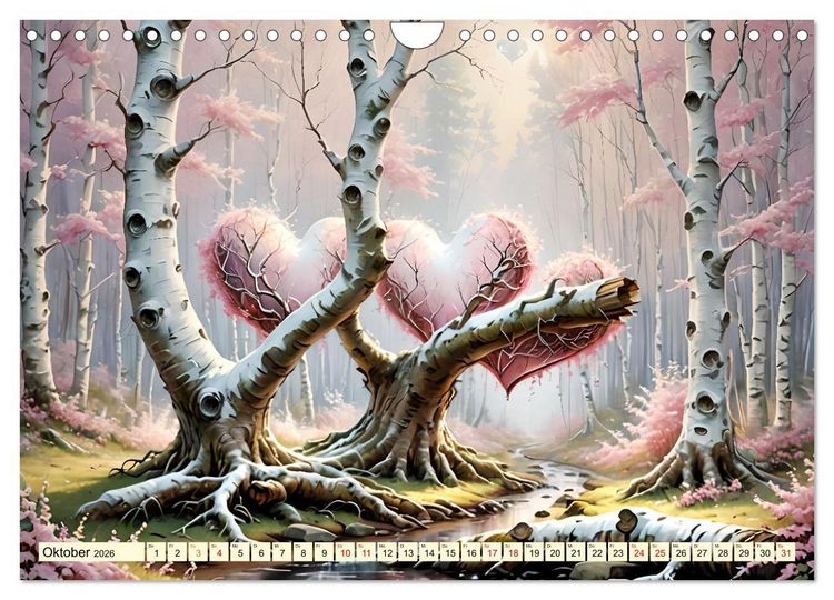 Produktbild: Birken Liebensw&uuml;rdige B&auml;ume (Wandkalender 2026 DIN A4 quer), CALVENDO Monatskalender