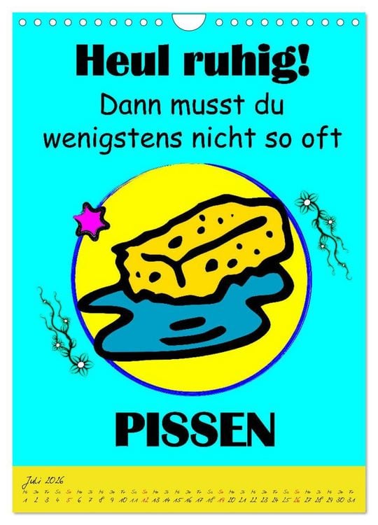 Produktbild: L&auml;uft&acute;s noch nicht beschissen genug? Dann hilft der Anti-Gl&uuml;cks-Kalender! (Wandkalender 2026 DIN A4 hoch), CALVENDO Monatskalender