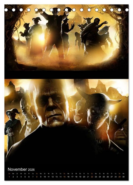 Produktbild: Halloween Optische Illusionen - Kalender 2026 (Tischkalender 2026 DIN A5 hoch), CALVENDO Monatskalender