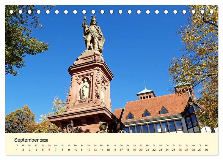 Produktbild: Willkommen in Bensheim an der Bergstra&szlig;e (Tischkalender 2026 DIN A5 quer), CALVENDO Monatskalender