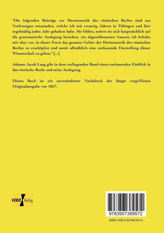 Produktbild: Beitr&auml;ge zur Hermeneutik des r&ouml;mischen Rechts