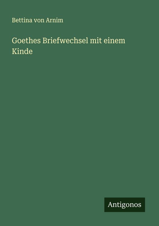 Produktbild: Goethes Briefwechsel mit einem Kinde