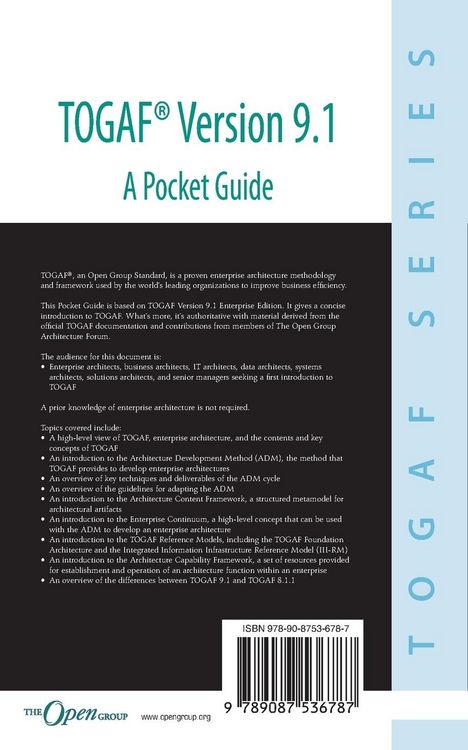 Produktbild: TOGAF&reg; Version 9.1 A Pocket Guide