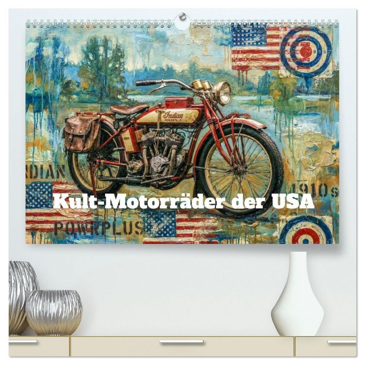 Produktbild: Kult-Motorr&auml;der der USA (hochwertiger Premium Wandkalender 2027 DIN A2 quer), Kunstdruck in Hochglanz