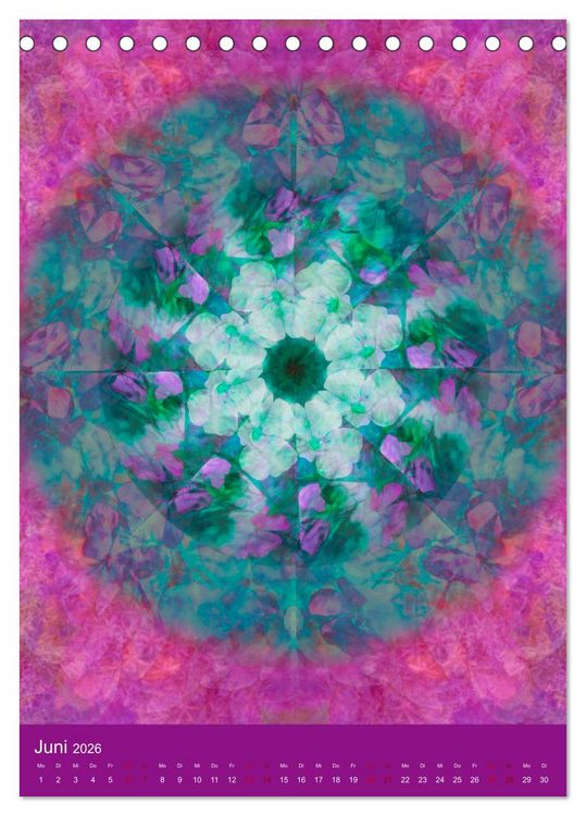 Produktbild: Meditative Pflanzenmandalas (Tischkalender 2026 DIN A5 hoch), CALVENDO Monatskalender