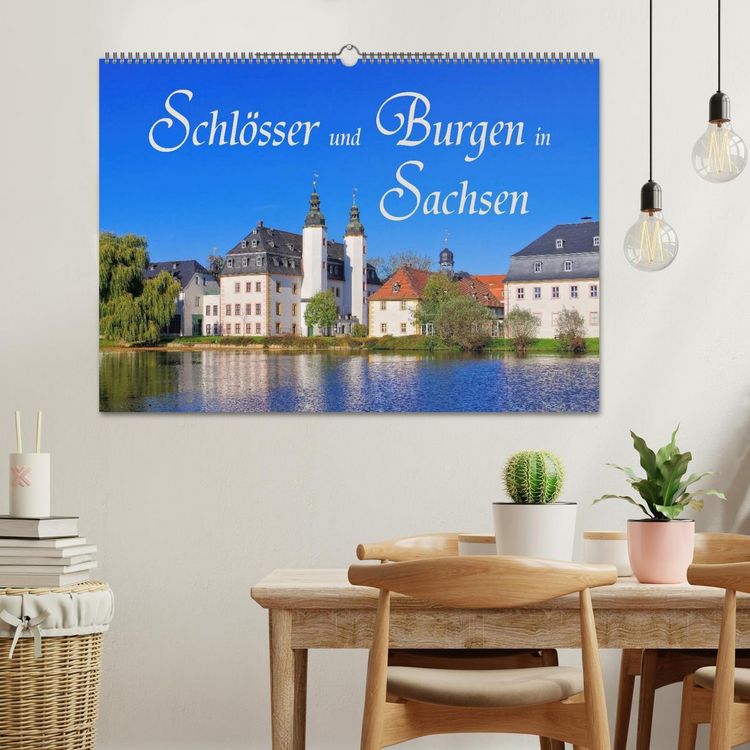 Produktbild: Schl&ouml;sser und Burgen in Sachsen (Wandkalender 2026 DIN A2 quer), CALVENDO Monatskalender