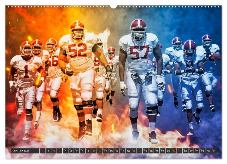 Produktbild: Faszination American Football (hochwertiger Premium Wandkalender 2026 DIN A2 quer), Kunstdruck in Hochglanz