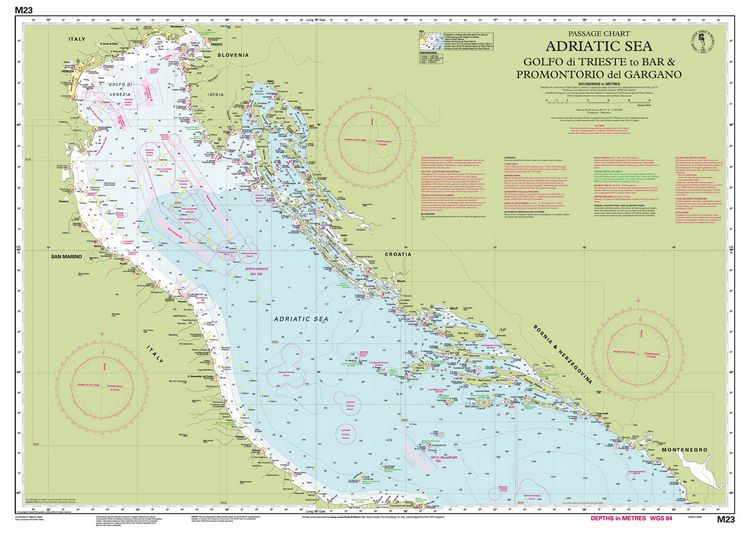 Produktbild: M23 Adriatic Sea, Imray Passage Chart