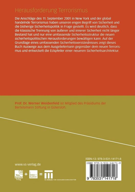 Produktbild: Herausforderung Terrorismus