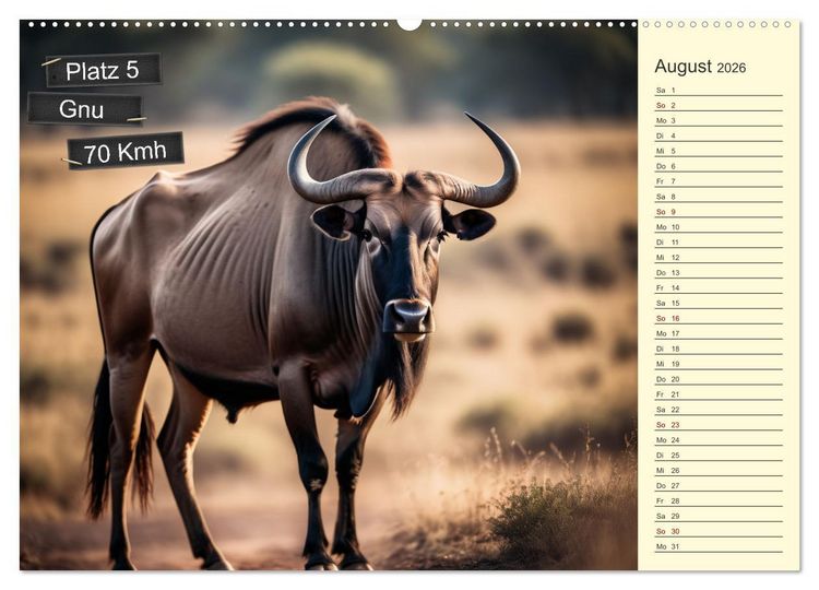 Produktbild: Wer rennt am schnellsten? (Wandkalender 2026 DIN A2 quer), CALVENDO Monatskalender