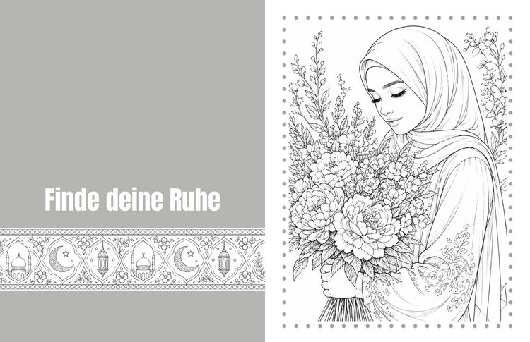 Produktbild: Elegante Hijab Frauen - Malbuch f&uuml;r Erwachsene mit stilvollen Portraits