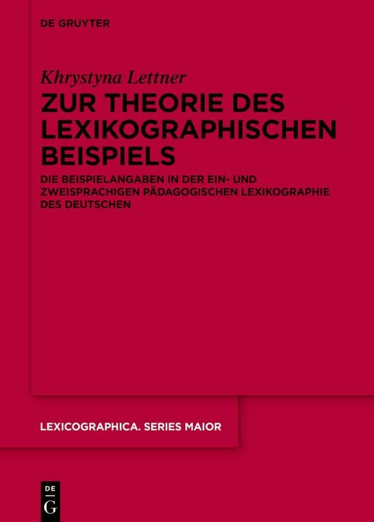 Produktbild: Zur Theorie des lexikographischen Beispiels