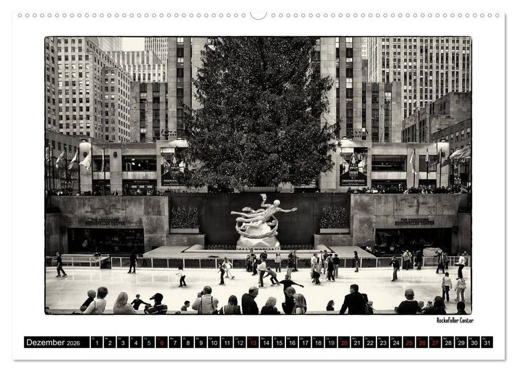 Produktbild: Manhattan Memories - Erinnerungen an New York (hochwertiger Premium Wandkalender 2026 DIN A2 quer), Kunstdruck in Hochglanz
