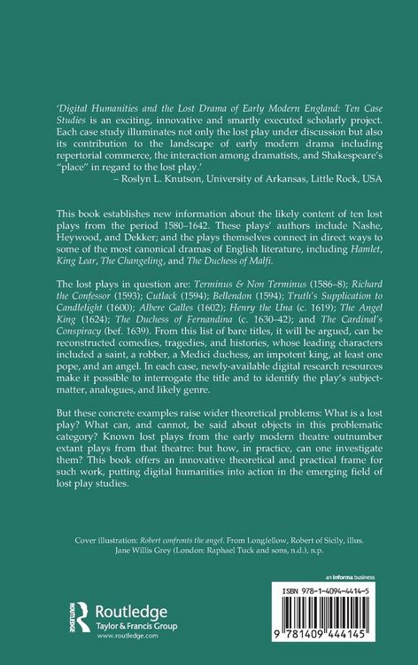 Produktbild: Digital Humanities and the Lost Drama of Early Modern England
