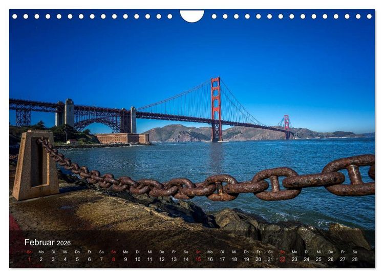 Produktbild: San Francisco Impressionen Tag und Nacht (Wandkalender 2026 DIN A4 quer), CALVENDO Monatskalender