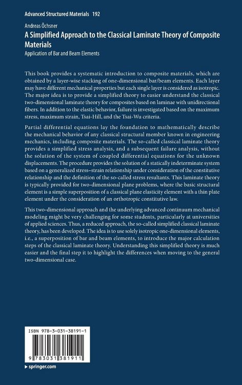 Produktbild: A Simplified Approach to the Classical Laminate Theory of Composite Materials