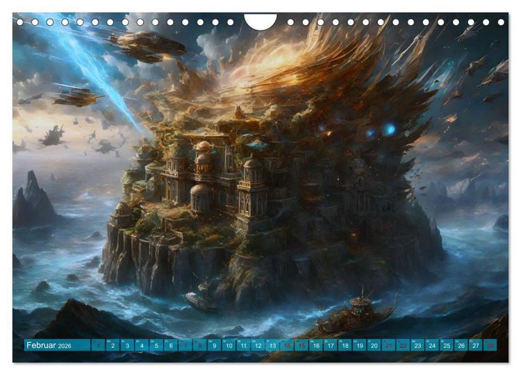 Produktbild: Visionen aus Atlantis (Wandkalender 2026 DIN A4 quer), CALVENDO Monatskalender